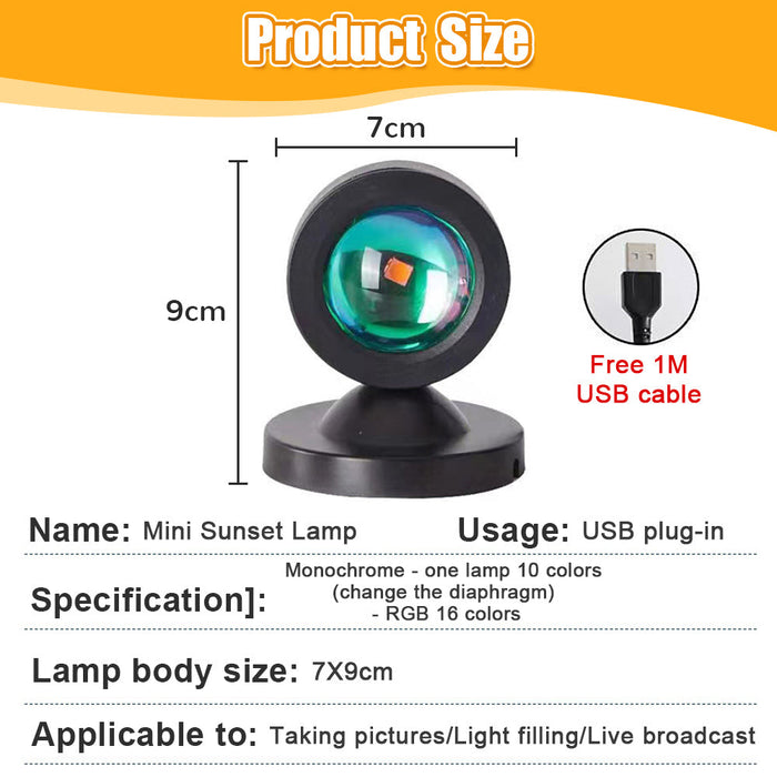 Trending Sunset Lamp Multi Color With Remote | For Room Photography - Trendup Store