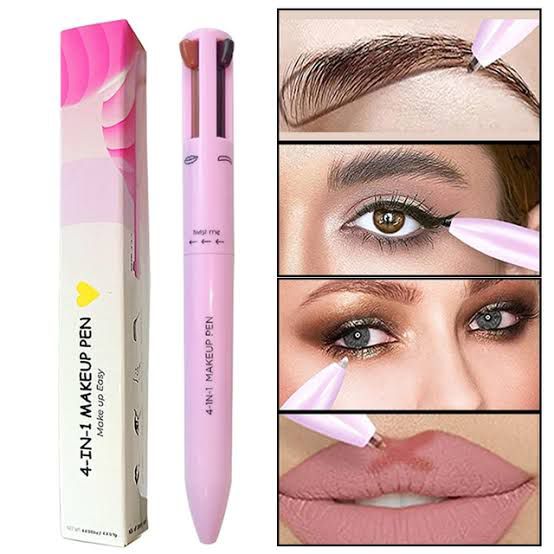 4 In 1 Waterproof Makeup Pen Eyebrow Pencil Long Lasting Easy Lip Color Liner Highlight Lying Silkworm Eyeliner Pen Makeup Tools - Trendup Store