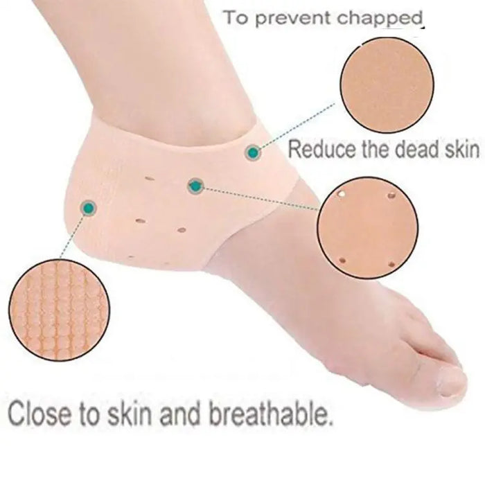 Silicone Pair Front and half heel, Gel Pad For Warts Night & Pain Relief