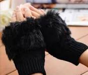 women's wool fur gloves - Trendup Store