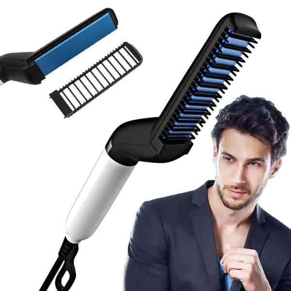 Multifunctional Hair Comb Brush Beard Hair Straighten Comb Quick Hairstyle For Men - Trendup Store